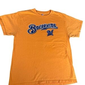 Milwaukee Brewers MLB Genuine Merchandise Gold T-Shirt Men's L Short Sleeve